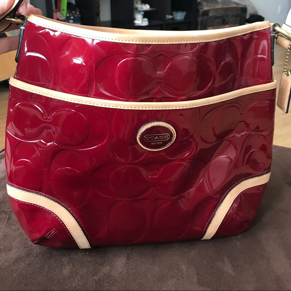 Red Coach Purse (barely used)